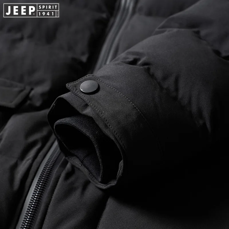 JEEP SPIRIT зимняя куртка мужская модная Длинная зимняя парка Мужская ветровка с капюшоном и воротником теплая зимняя куртка мужская Плюс Размер M-4XL