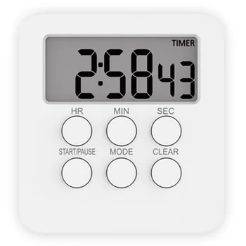 

Kitchen Timer, Digital Timer Multifunctional netic Count-Up & Count Down Timer, Clock with Mute/Loud Alarm LED