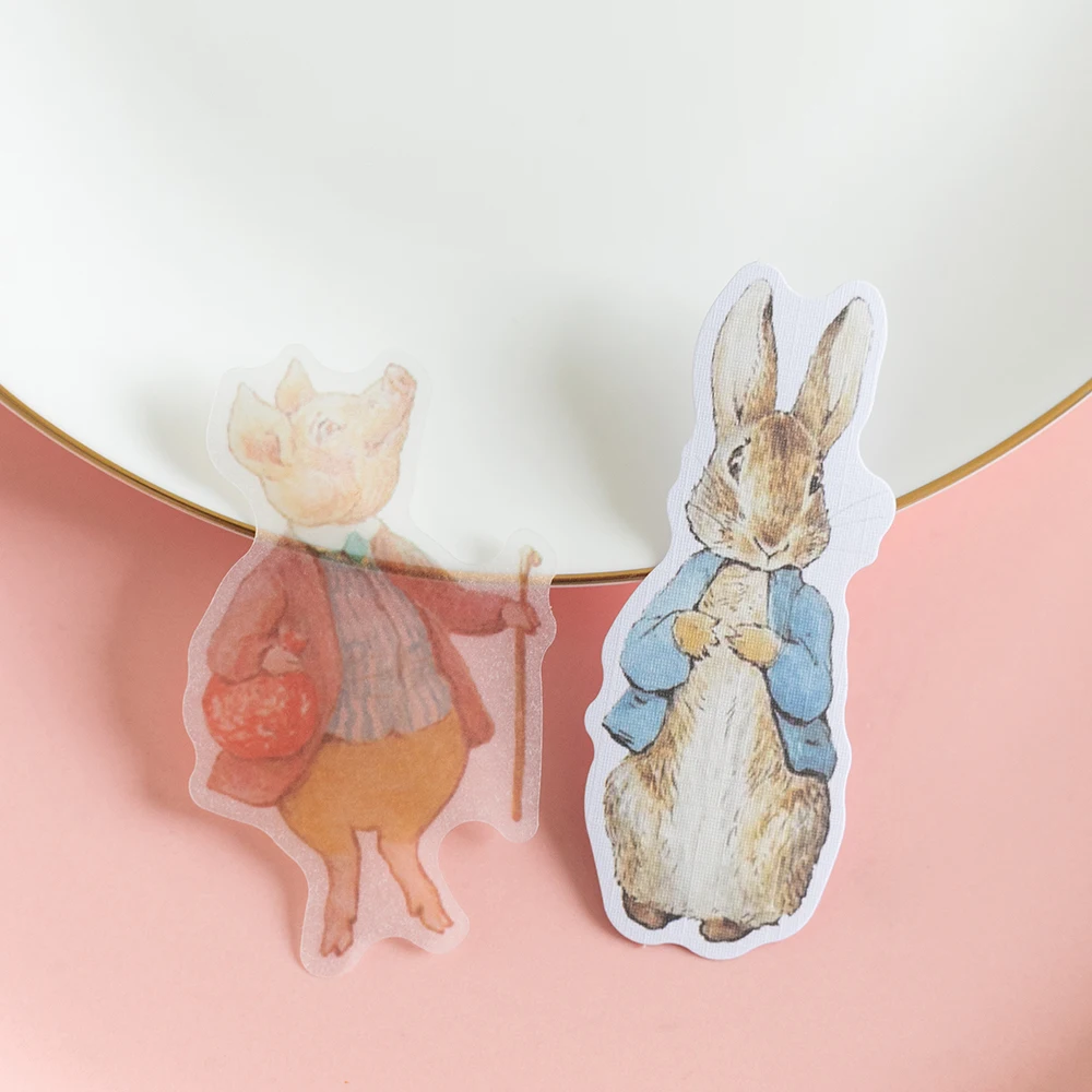 40 sztuk/1 partia kawaii biurowe naklejki królik terminarz planer śmieci journal dekoracyjne Scrapbooking DIY naklejki kunsztowne