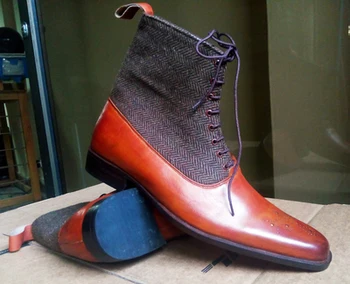 

Men's Shoes New for 2020 High Quality Men Pu Leather Safety Fashion Boots Male Vinage Classic lace-up Boots Soulier Homme 4M703