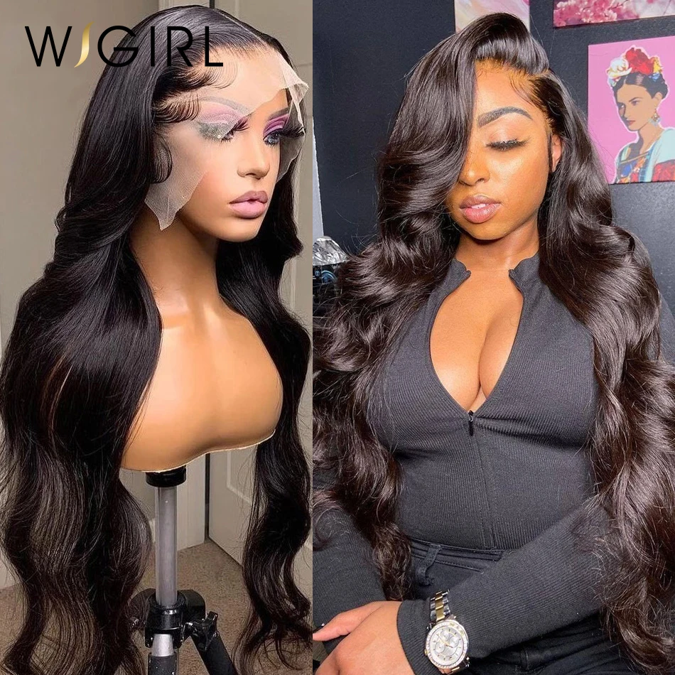 13x6 Transparent Body Wave Lace Wig Human Hair Wigs Brazilian 30 40 inch Water 4x4 5x5 Closure Frontal For Women | Шиньоны и парики