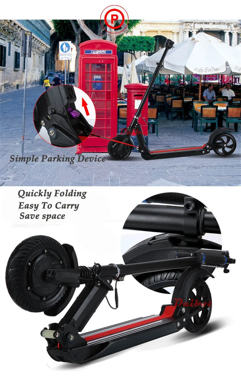 Daibot Electric Scooter For Adults Two Wheel Electric Scooters 8 Inch 36V Double Suspension Folding Electric Skateboard Scooter  (10)