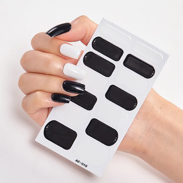 New Year Full Cover Nail Sticker Nail Polish Sticker Nail Art Self Adhesive Decor Sticker Creative Christmas Nail Sticker AF-010