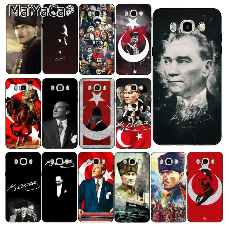 

MaiYaCa Turkey Mustafa Kemal Ataturk Phone Case For Samsung Galaxy J7 J6 J8 J4 J4Plus J7 DUO J7NEO J2 J7 Prime