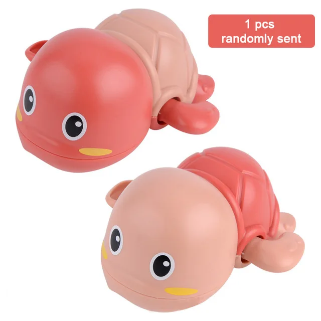 1PC Random Color 15 Одиночная милые Мультяшные морские животные Черепаха Классическая Детская игрушка для купания заводные на цепочке детские пляжные игрушки для купания - Цвет: 1PC Random Color 15