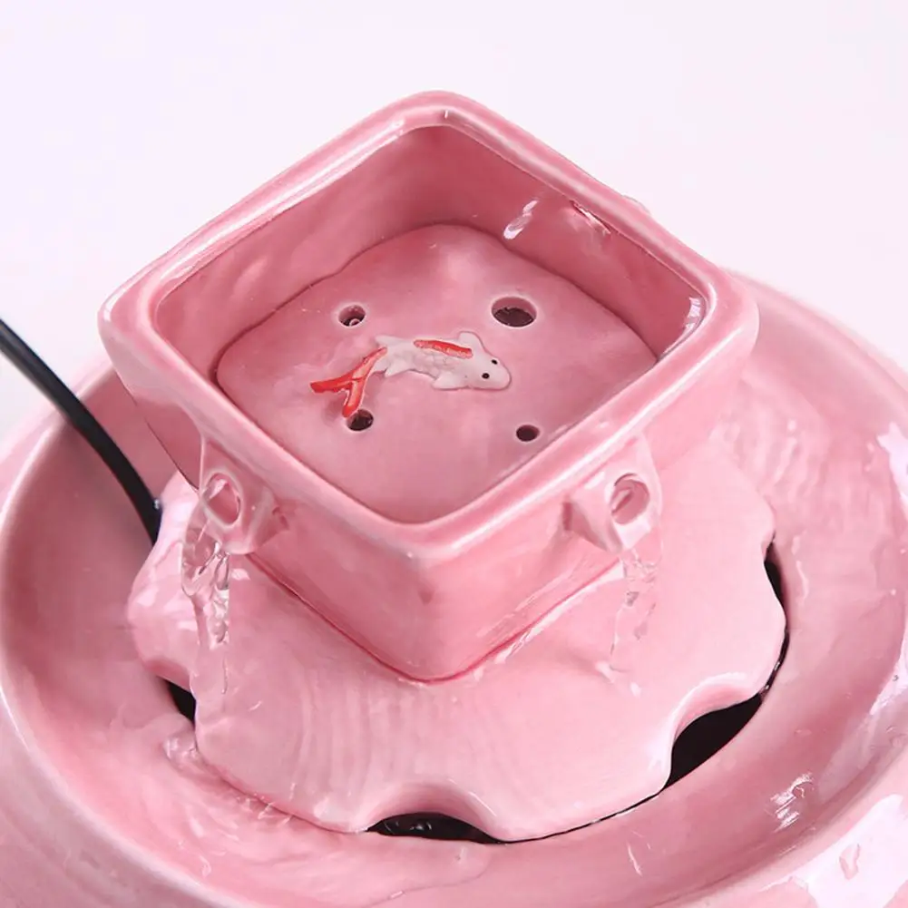 Автоматический питомец кошка фонтан воды Керамика USB зарядка собака кошка немой поилка чаша поилка для животных с фонтаном диспенсер