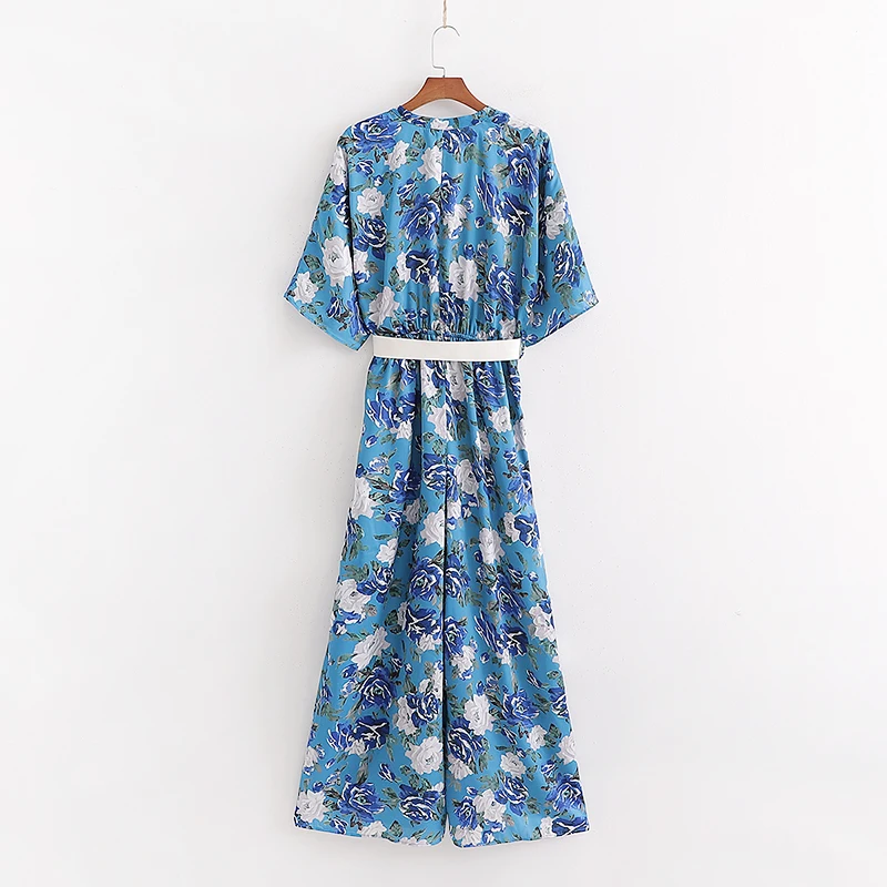 Summer jumpsuit casual womens clothing printing rompers womens jumpsuit wide leg jumpsuit