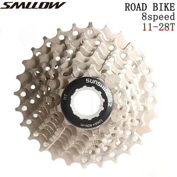 

Free Shipping SUNSHINE-SZ Road Racing Bike 8s 16s 8Speed 11-28T Cassette Freewheel Sprockets for Bicycle Parts flywheel