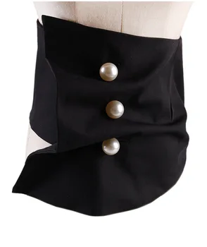

High Waist Irregular For Women Ruched Pearled Belt Retro Nailed Irregular Stitch Wide Belt Women Fashion Tide