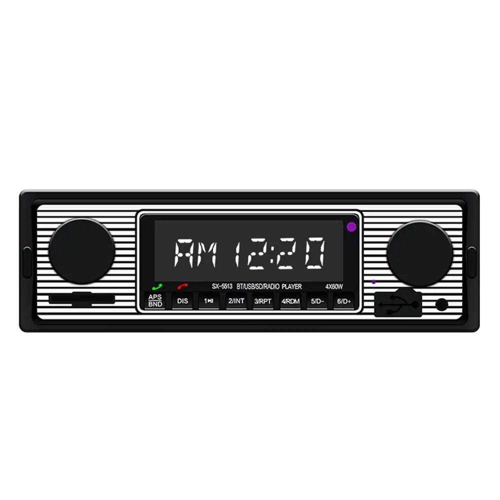 Винтажный Автомобильный MP3-плеер стерео-магнитола с Bluetooth USB AUX Классическая