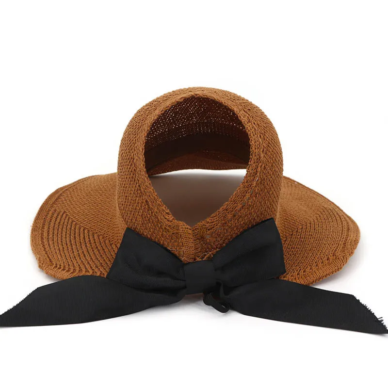 Chapeau De Soleil Janie & Jack – Nœud – Taille 2T/3T – Orange Et Blanc – Neuf