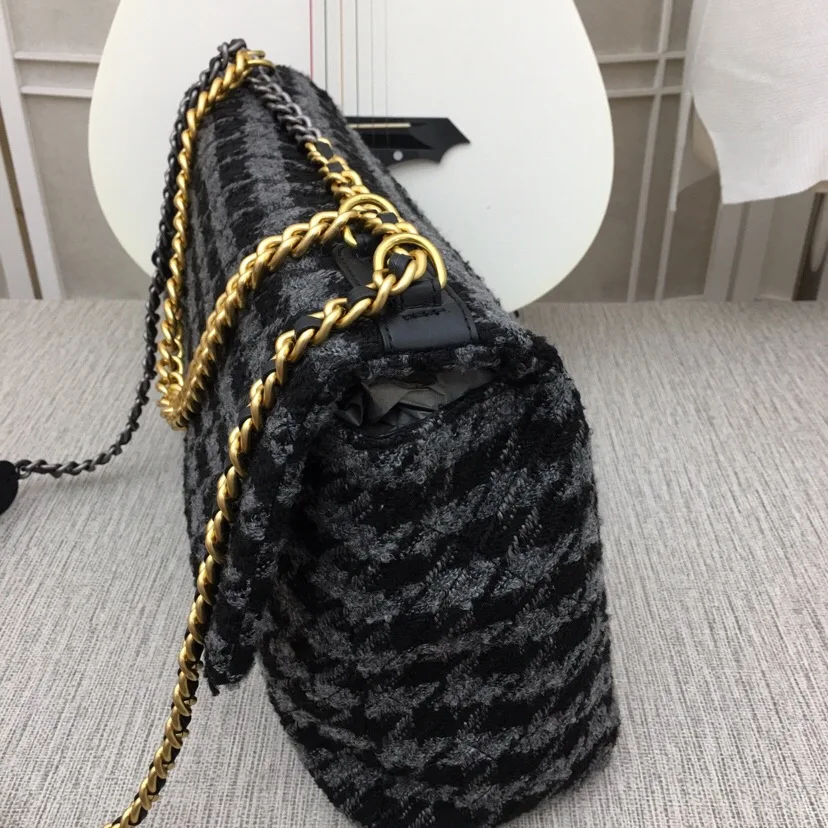 Black Роскошная брендовая сумка houndsto, высокое качество, дизайнерская сумка с двойным клапаном, сумка через плечо из натуральной кожи, сумки на плечо, сумки на цепочке для женщин - Color: Black