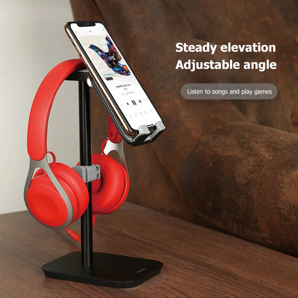 Handy Tablet Holder Multipurpose Cell Phone Tablet Support Mount Adjustable Desk Headphone Bracket Holder Stand