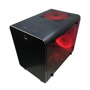 

PC Gamer Cooling Case Computer Small Mini Air Chassis For ITX Motherboards Vertical ATX Gabinete All-aluminum Dust-Proof Frame