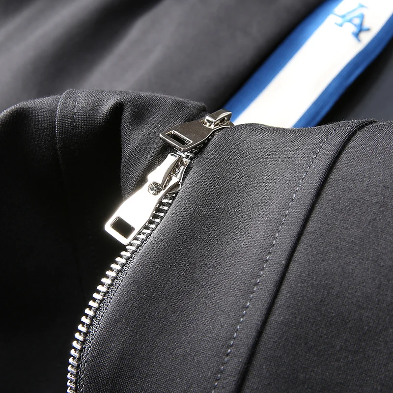 Blog JSBD brand suit men splice color stand collar fall shoulder sleeve two-piece autumn and winter thick jogging suit men