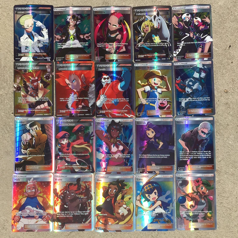 100 шт. 92 тренера+ 8 энергии ультра зверь TCG блестящие карты игры битва карт торговые карты игры для детей игрушки Рождество