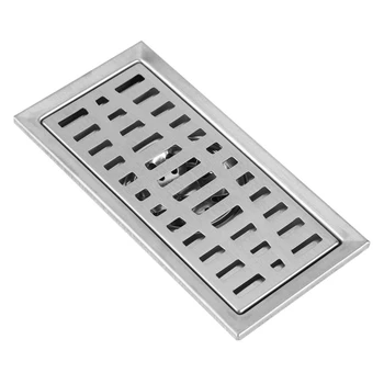

New Large-Traffic Stainless Steel Bathroom Shower Square Floor Waste Grate Sanitary 20Cm X10Cm Floor Drain