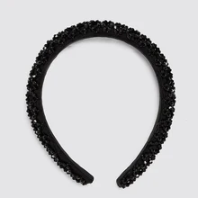 Bestessy Новая мода широкая черная резиновая лента для волос обруч для волос Za аксессуары для женщин девочек винтажные держатели головных уборов
