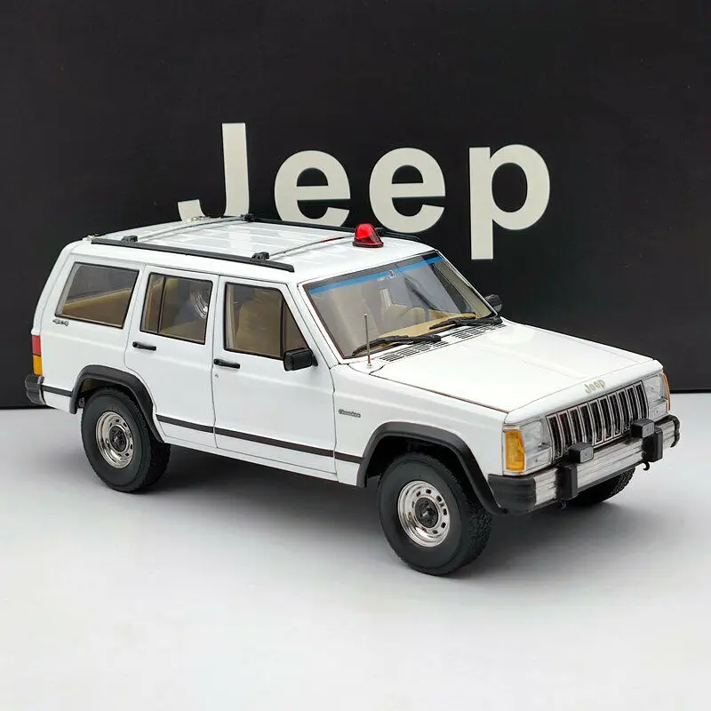 1/18 지프 XJ 체로키 SUV 4x4 화이트 다이캐스트 모델, 한정 컬렉션 다이캐스트 모델 자동차