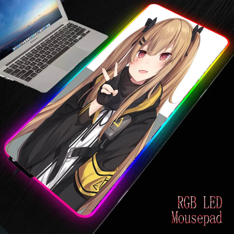 

MRGBEST Girl Frontline Gaming Mouse Pad Anti-slip Natural Rubber Computer Anime Mousepad Mat Speed Locking Edge for Gamer Office