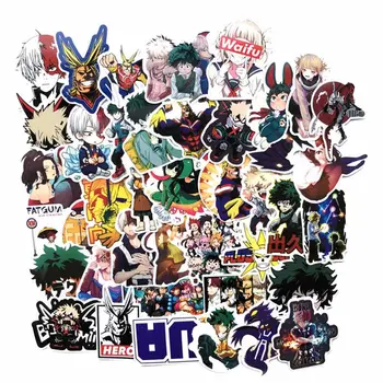 

73 pcs/pack Anime My Hero Academia Stickers For Skateboard Guitar DIY Home Decoration Suitcase Laptop Phone