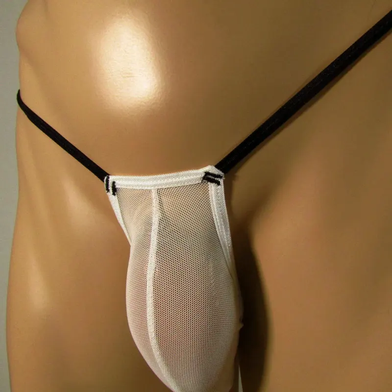 Bralroma Jockstrap Men's Pouch Underwear Tangas Mankini Micro Thongs Transparent String Ficelle Homme Cock Ring Knickers male underwear