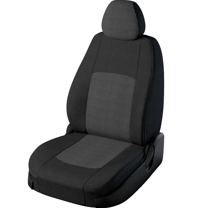 Чехлы для автомобильных сидений Renault Logan -1 06.2004-06.2016 ЦЗС 2П+1Г Турин Жаккард Чёрный /