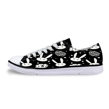 

Black Easter Theme Easter Rabbit And Egg Pattern Unisex Canvas Shoes For Men Classic Flats Canvas Shoes Teen Boys Studnets