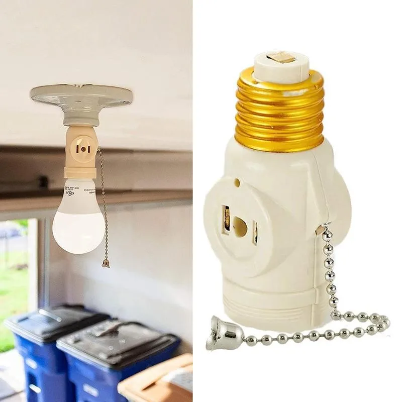 E26 Bulb Screw Socket To 2 Outlet 