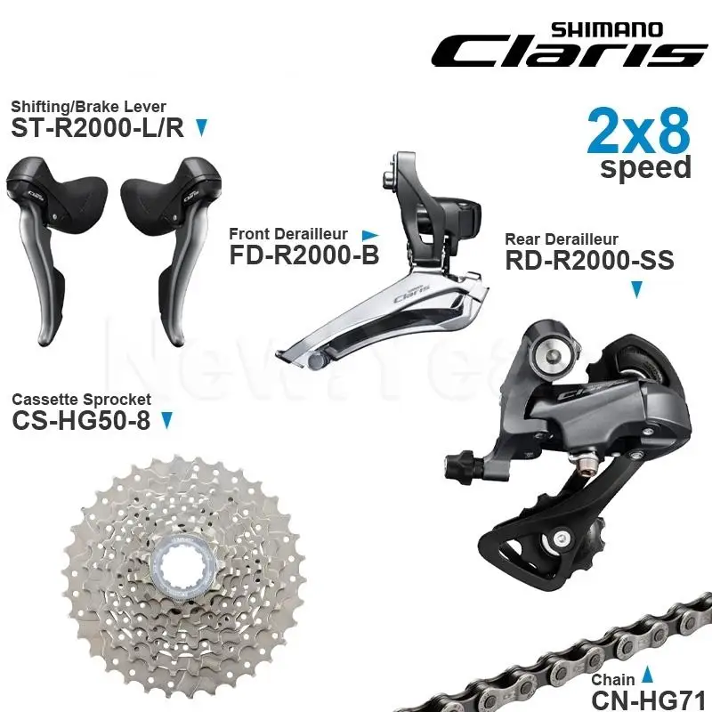 SHIMANO CLARIS R2000 2x8 Speed Groupset include R2000 Shifter