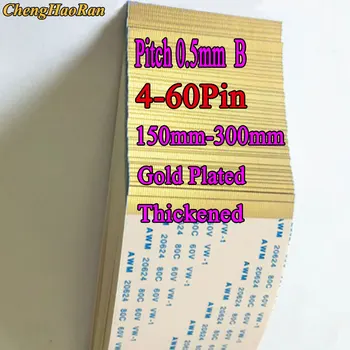 

ChengHaoRan 10pcs Forward Direction 4/6/30/40-60 Pin FFC FPC Flexible Flat Cable Pitch 0.5mm Same Direction length 150mm-300mm