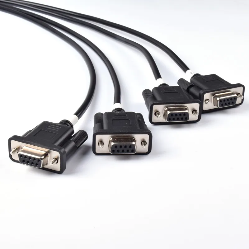 Автомобильный OBD штекер до 4 DB9PIN Женский Интерфейс Последовательный RS232 OBD шлюз соединительная линия инструмент