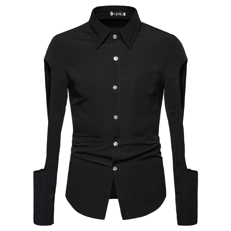 Брендовые мужские рубашки с длинным рукавом Chemise Homme модные деловые Дизайнерские Мужские приталенные Рубашки повседневные рубашки Camisa Social