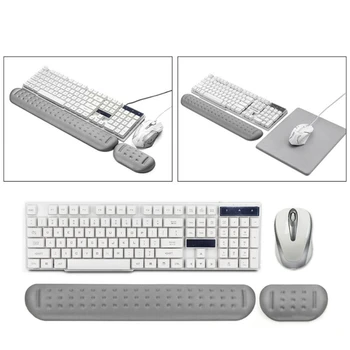 

Memory Foam Keyboard Pad Wrist Mouse Pad Wrists Support Mice Keypad Mat for Desktop Computer Laptop Accessories Parts