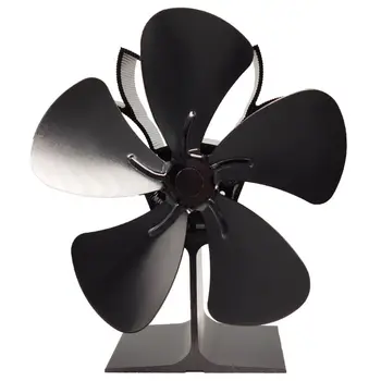

5 Blades Heat Powered Stove Thicken Fireplace Eco Friendly Fan Heater For Home