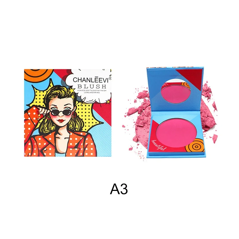 3 Красивые Румяна для лица, пудра, осветляющая кожу, стойкие к размазыванию, румяна, хайлайтер, женский макияж, косметика - Цвет: 3
