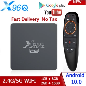 Smart TV BOX Android 10 0 X96Q PRO Allwinner H313 TV BOX czterordzeniowy 2G16G 2 4G 5G wifi 1080P HD dekoder Android Midea Player tanie i dobre opinie Rohs 100 M CN (pochodzenie) 8 GB eMMC 16 GB eMMC HDMI 2 0 1G DDR3 2G DDR3 802 11n 2 4GHz 5 GHz 0 35KG 2x USB 2 0 Android 9 0