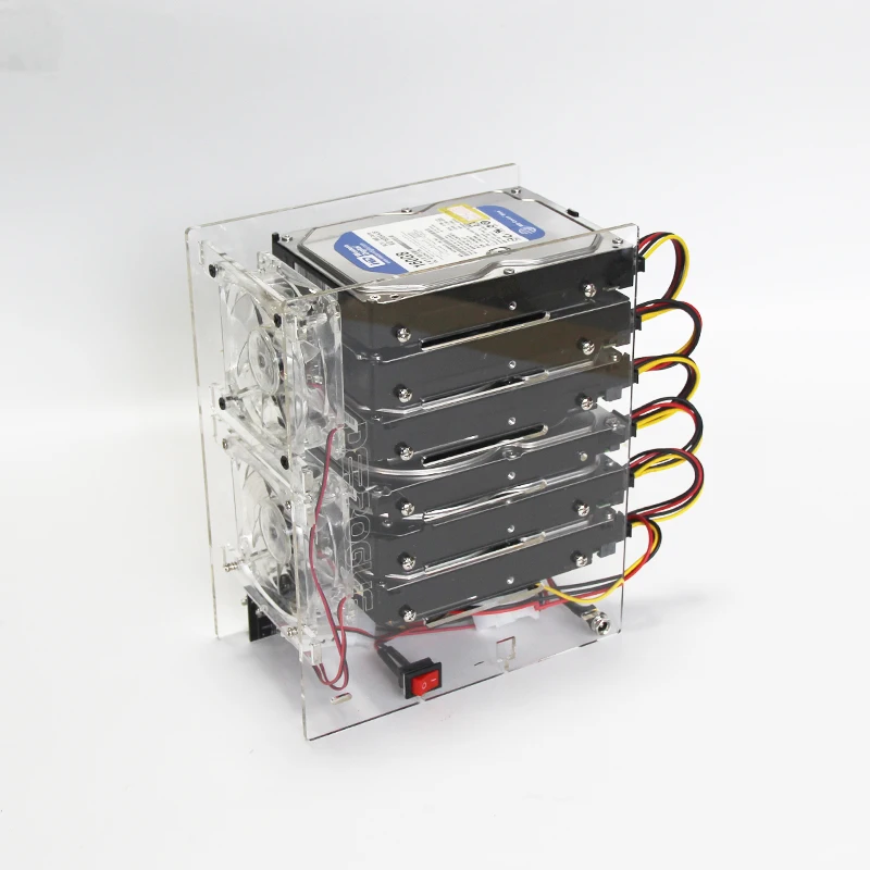 externas suporte fonte alimentação mineração transparente acrílico rack
