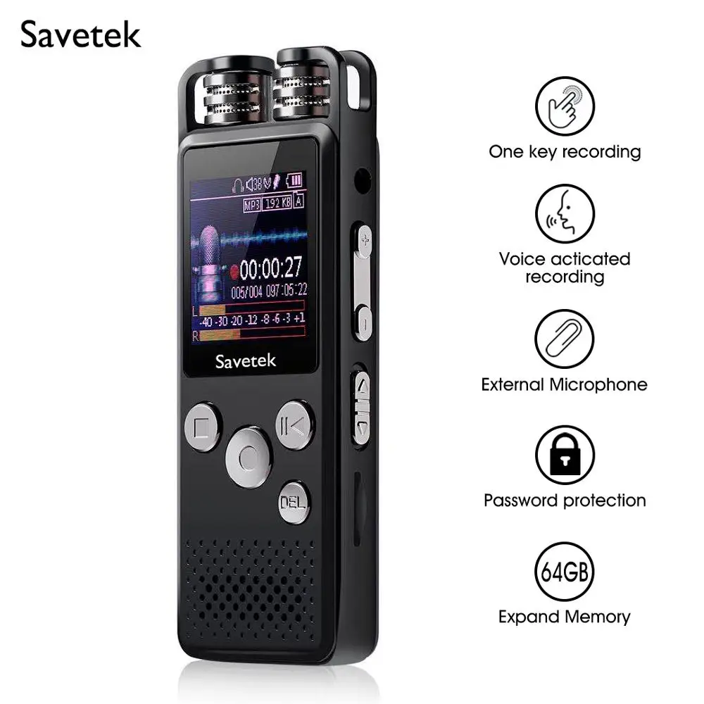 Professional Voice Activated Digital Audio Voice Recorder 8GB 16GB USB