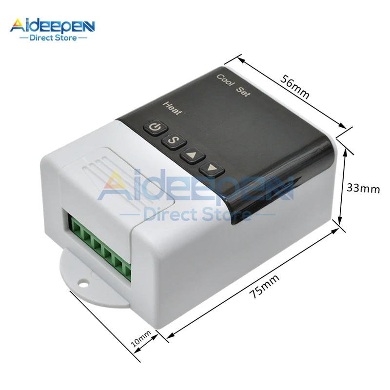 DTC1200 AC 110 V-220 V светодиодный цифровой термометр терморегулятор датчик температуры метр для аквариума Замена STC-1000
