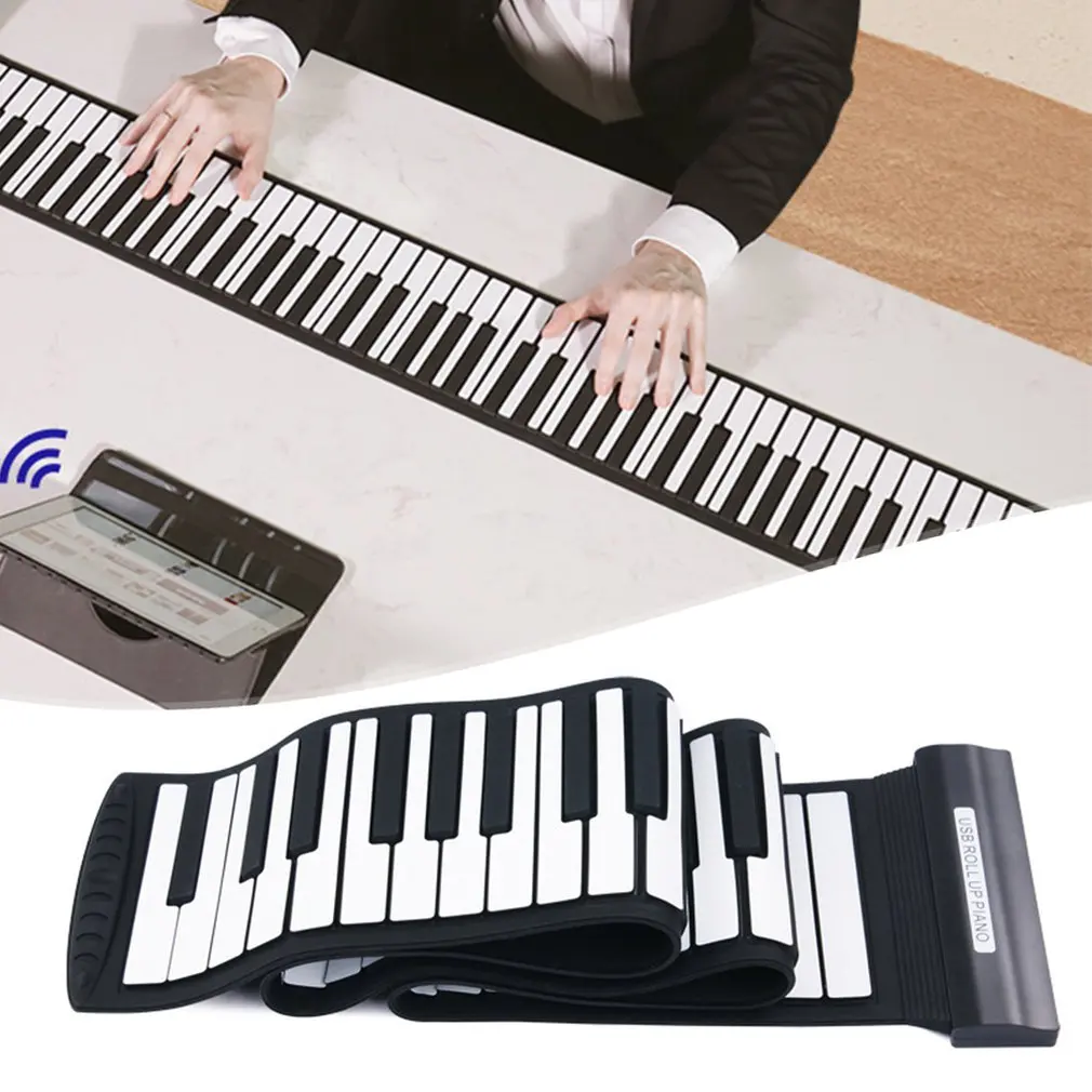 

Portable 88 Keys Roll-Up Piano USB MIDI Keyboard Electronic Piano Hand Roll Piano Keyboard Instrument