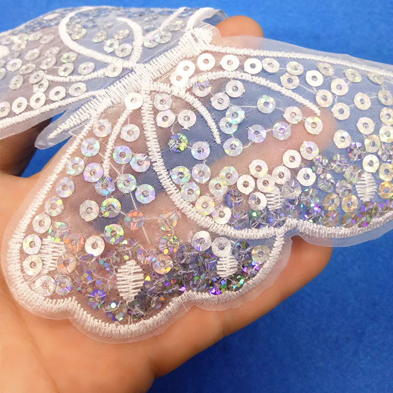 sequins butterfly lace