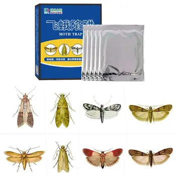 

5Pcs Efficient Pantry&Cloth Moth Adhesive Trap Meal Moths Strong Gel Plate M6CE