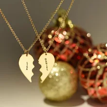 

Personalized Double Heart Name Necklace Custom Couple Name Pendant Engraved Letters Handmade Engagement Gifts