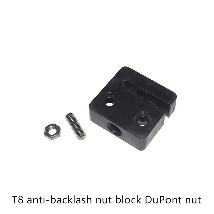 Good Value 3d printer accessories T type anti-backlash nut block T8 screw 8mm 1set 32779170423