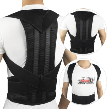 

2pcs Unisex Adjustable posture Corrector Shoulder Back Brace Support Pain Relief Lumbar Spine Support Belt Posture Correction