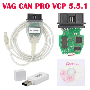 

VAG CAN PRO VCP 5.5.1 FTDI CAN BUS UDS K-line VCP Pro OBD OBD2 Car Diagnostic Tool Auto Scanner Cable K line For VAG PRO PK ODIS