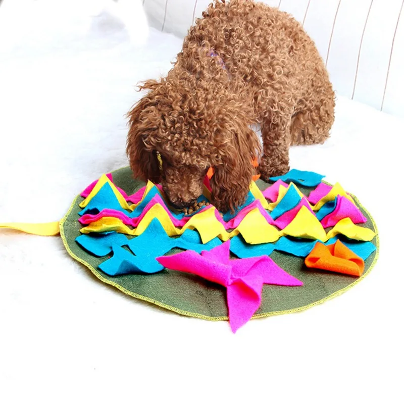 

Dog Snuffle Splicing Mat Puppy Cat Pet Sniffing Training Pad Puppy Activity Training Toy Blanket Detachable Fleece Pads