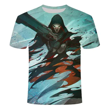 

2020 Overwatch 3DT Shirt Men's Fashion Gaming Battlefield Men's T-shirt 3D Pattern Printing Large Size 3D Clothes