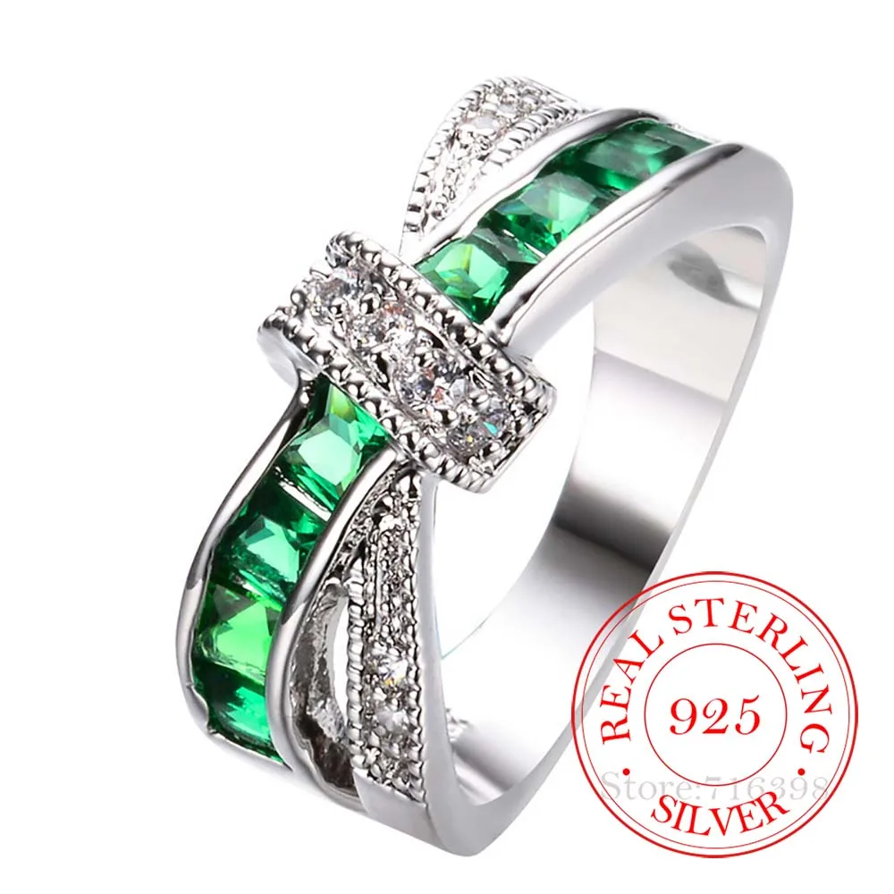 100% 925 Sterling Silver Jewelry Vintage Purple Crystal Couple's Wedding Silver Rings for Women Men Fashion Anel De Prata Bijoux - Image 5